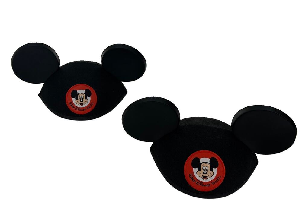 2 Disney Mickey Mouse Club Mouseketeer Ears Hat Disneyland 1 Adult Size 1 Youth